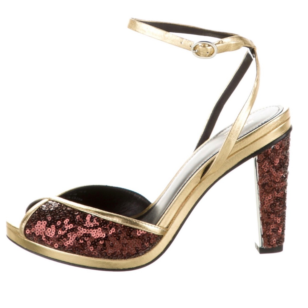 Rodarte x & Other Stories Sequin Peep-Toe Pumps